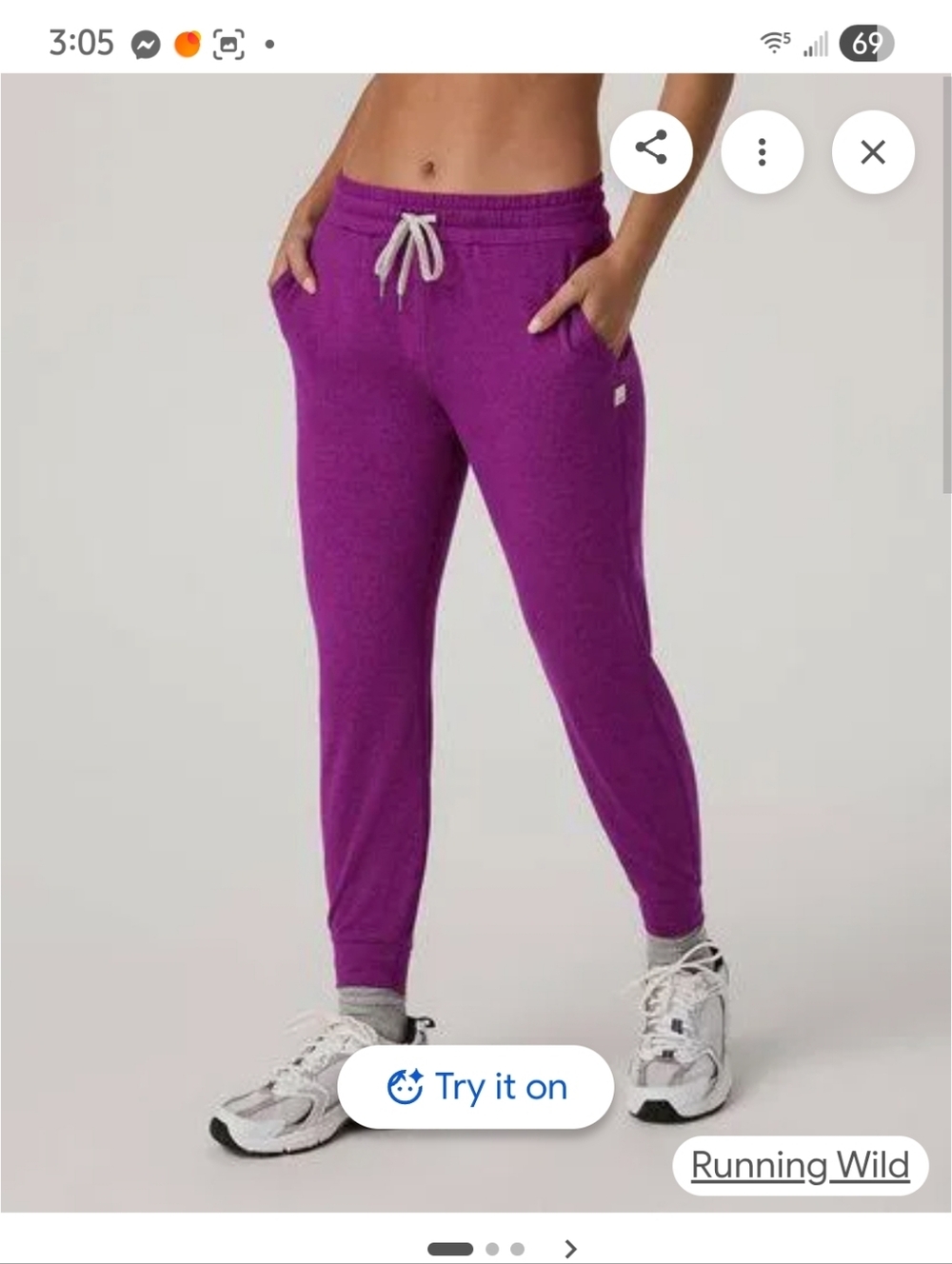 Magenta Heather VUORI Athletic Jogger Pants M